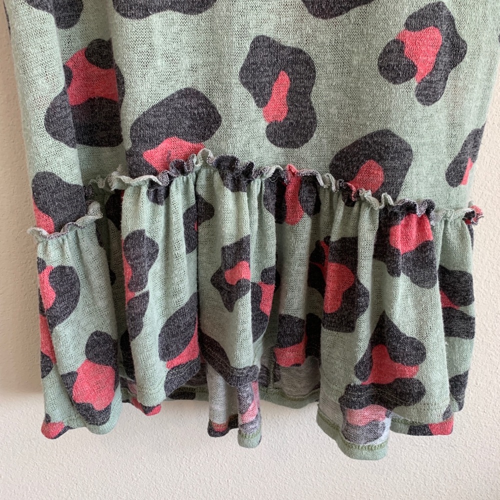 Coco Kelly Ruffle Animal Print Top - Picture 3 of 8
